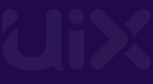 Fondo morado con logo UiX